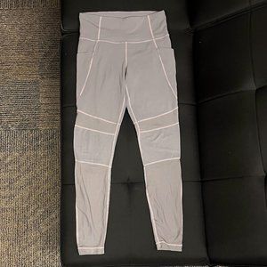 Althleta Grey Leggings with Mesh, Size S